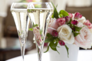 Shelbourne-Hotel -Champagne-and-Floral-Arrangement
