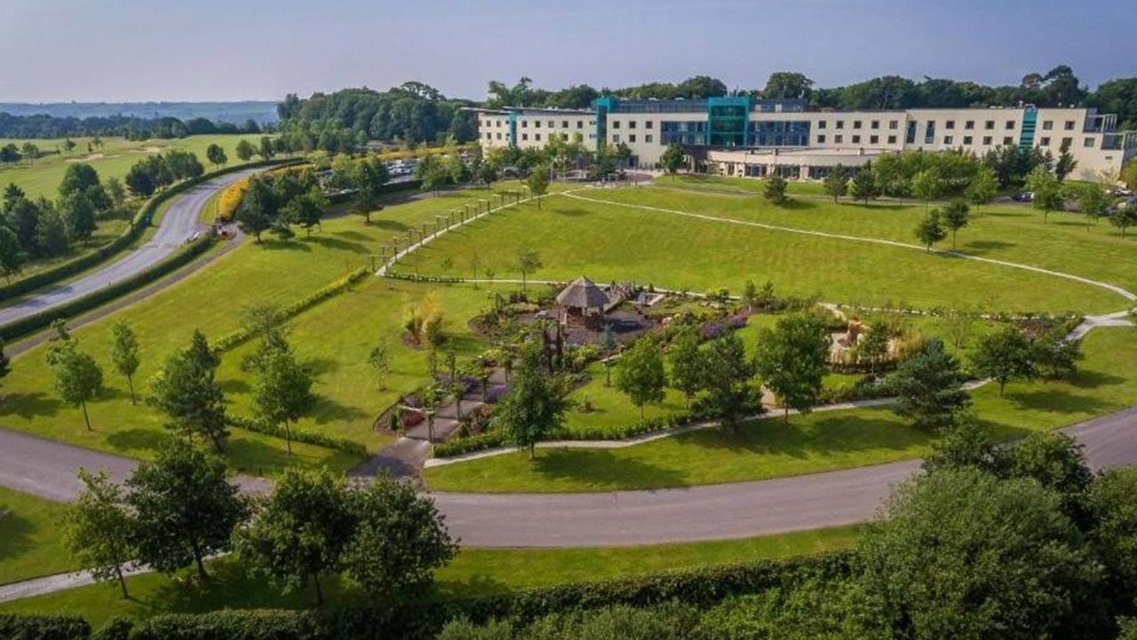 Corporate retreat venue with panoramic views and private grounds Corporate retreats in Ireland at a countryside hotel with expansive green space