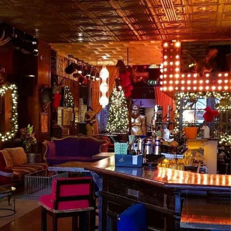 Christmas party whiskey room setting at 37 Dawson Street in Dublin