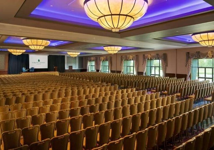 A dedicated conference space was arranged theatre style, giving the group a professional setting for the business sessions and presentations.