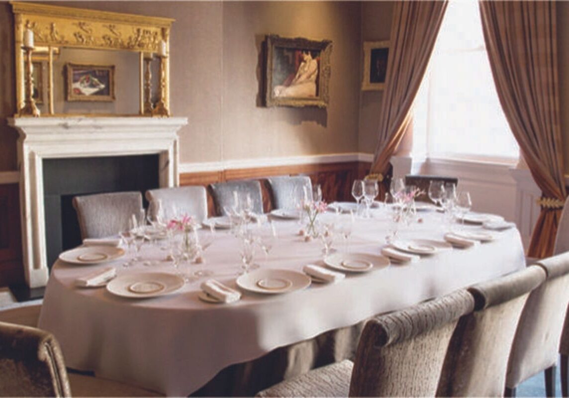 Corporate private dining event setup in Dublin restaurant