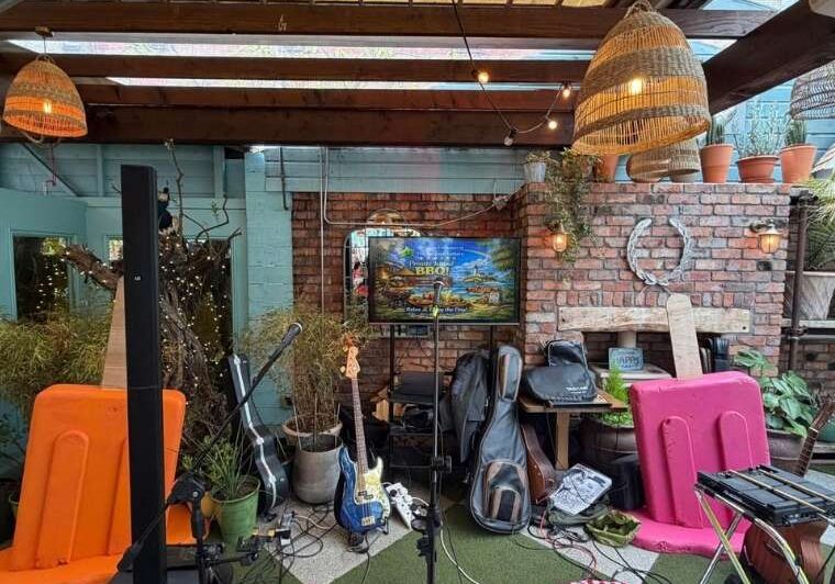 house summer party entertainment setup