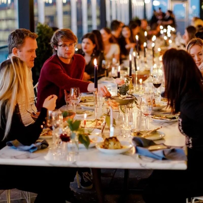 private dining dublin corporate event venue, guests enjoying a dinner