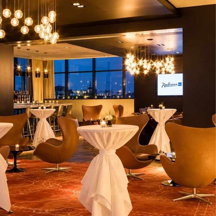Christmas party sky suite event space at Radisson Blu Royal Hotel Dublin